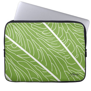 Modernt Kalo löv - grönt Laptop Sleeve