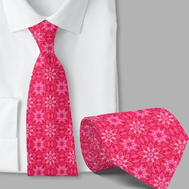 Modernt konstnärligt rosa mönstrat slips (Skapare uppladdad)