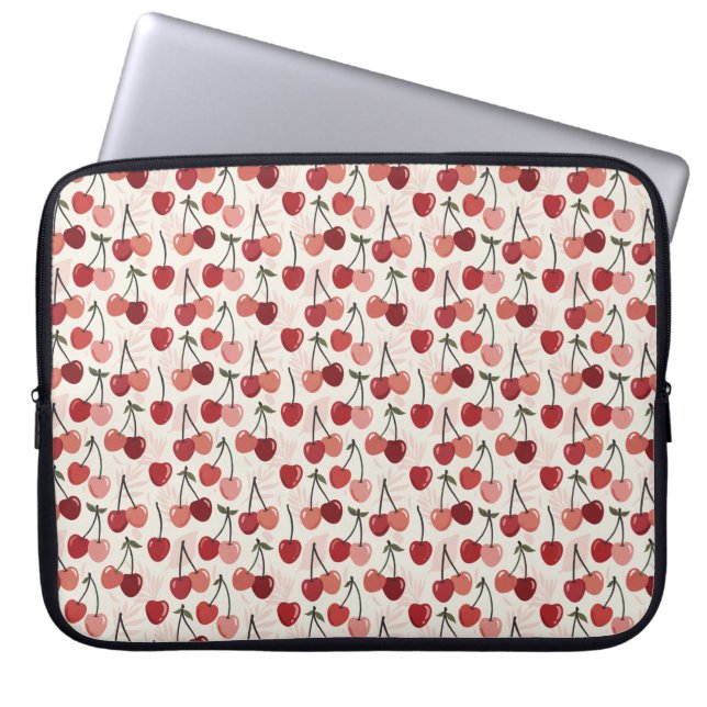 Modernt körsbärsmönster laptop fodral (Framsidan)