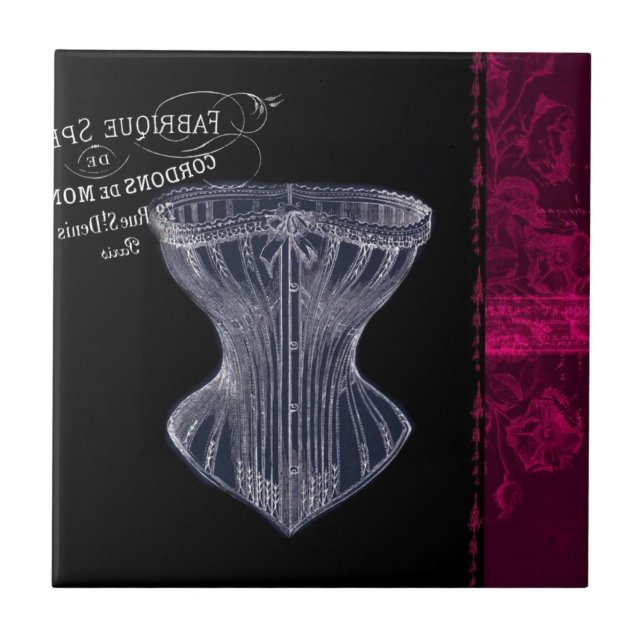 modernt korset för gotisk steampunk-Fransk i vinta Kakelplatta (Framsidan)