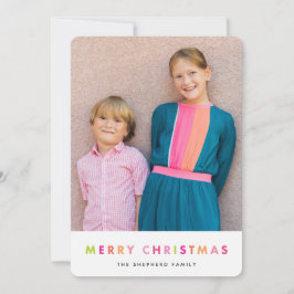 Modernt kort för neongod julfoto