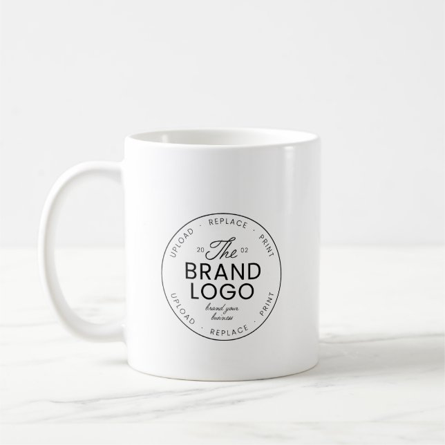 Modernt Lägg Till Din Varumärkeslogodesign  Kaffemugg (Vänster)