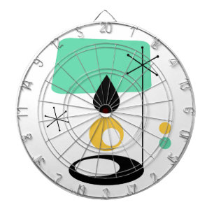 modernt lampa i mitten av århundradet, blå guld piltavla