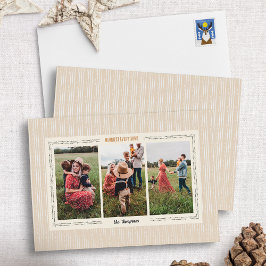 Modernt lantlig jul fotokort julkort