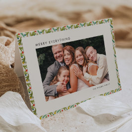 Modernt lantlig julmönster foto helgkort