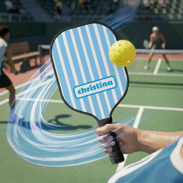Modernt ljusblått randigt anpassat namn