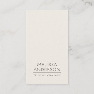 Modernt ljust - brun beige minimalist visitkort