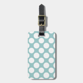 Modernt ljust - mönster för blåttvitpolka dots bagagebricka