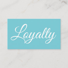 Modernt lojalitetkort för elegant turkos visitkort