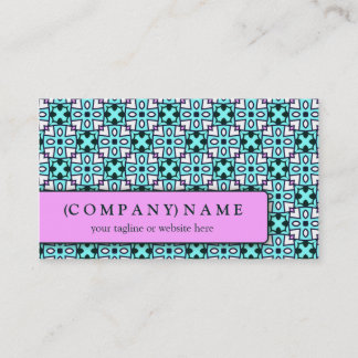 Modernt lövmönster för blått visitkort