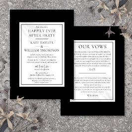 Modernt Lyckligt Alltid Efter Bröllopsfirande Löft Inbjudningar