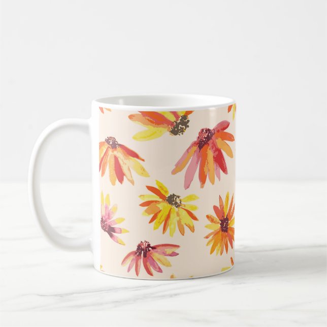 Modernt målade apelsinflödesmönster kaffemugg (Vänster)