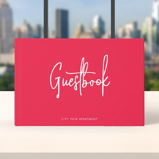 Modernt manus Anpassad färg Minimalistisk Gästböcker (Skapare uppladdad)
