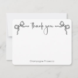 Modernt manus Hon knyter knuten Bridal Shower Tack Kort