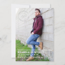 Modernt meddelande för frimärkefotostudentfest inbjudningar