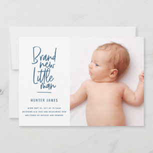 Modernt meddelande för hand plockadepojkefödelse