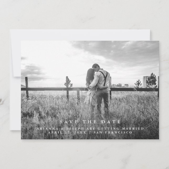 Modernt meddelande | Spara datum-fotografi (Framsida)