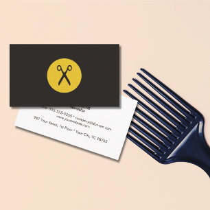 Modernt Minimalist guld Scissor Visitkort