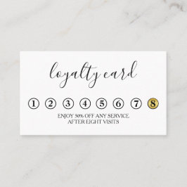 Modernt Minimalist lojalitetkort Visitkort