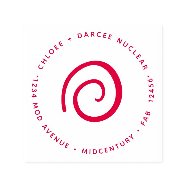 Modernt, minimalistiskt atomkärnGalaxy Självfärgande Stämpel (Design)