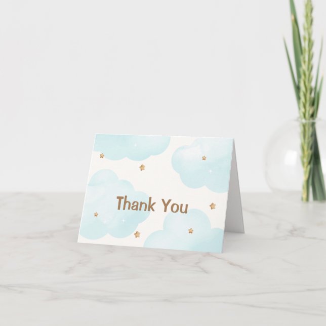 Modernt minimalistiskt molntäcke Nine Stars Baby S Tack Kort (Framsida)