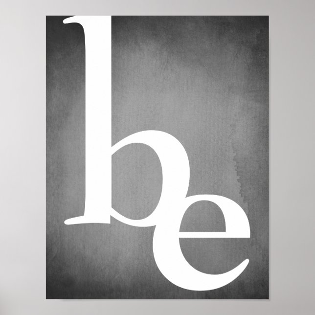 modernt, minimalistiskt rent grått och vit fet tex poster (Framsidan)