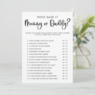 Modernt minimalistiskt spel för mammor eller babyd inbjudningar