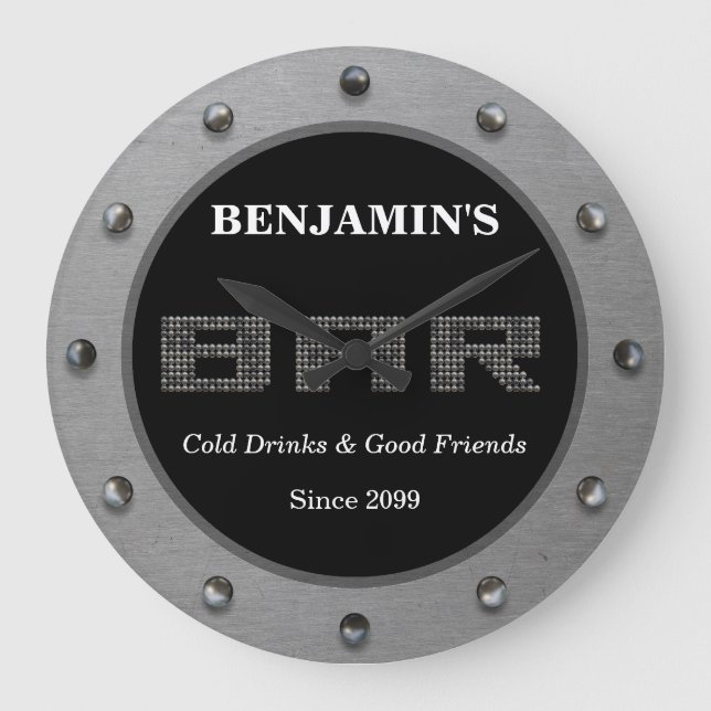 Modernt minimalistiskt vägglås i Pub Stor Klocka (Framsida)