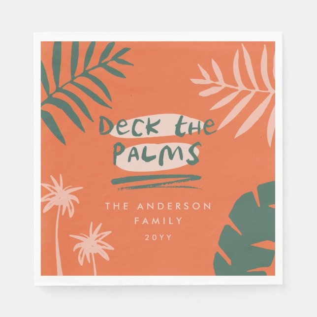 Modernt minimum av tropiska jular pappersservett (Framsidan)