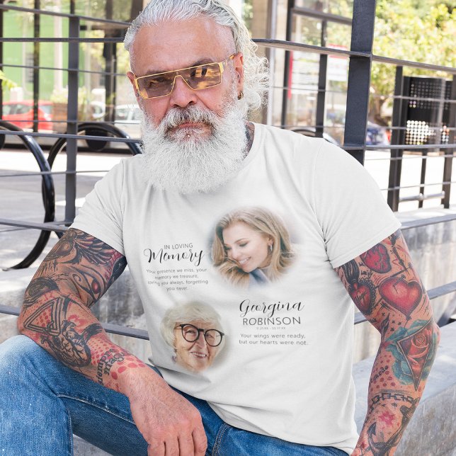 Modernt minne Före & Efter Foto T-Shirt (Skapare uppladdad)