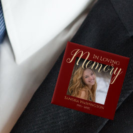 Modernt minnesmärke med foto | Minnesknapp Knapp