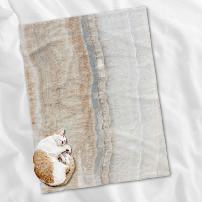 modernt minsta chic beige än vit grått marmor fleecefilt (minimalist modern chic beige tan white grey marble fleece blanket)