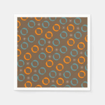 Modernt mitt- århundrade, ovaler, brunt för