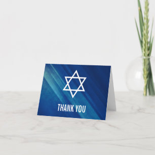 Modernt Mitzvah för blåttGrungepub tack Kort