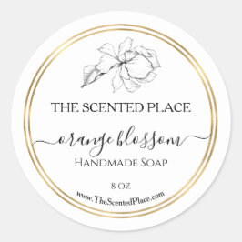 Modernt modernt format för märkning av skönhets- o runt klistermärke