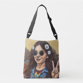 Modernt Mona Lisa-målning - Da Vinci-inspirerad ko Axelväska