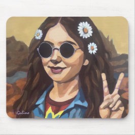 Modernt Mona Lisa-målning - Da Vinci Inspirerad Ko Musmatta