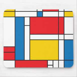 Modernt Mondrian inspirerat grafiskt mönster Musmatta
