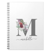 Modernt monogram blomster initial namn