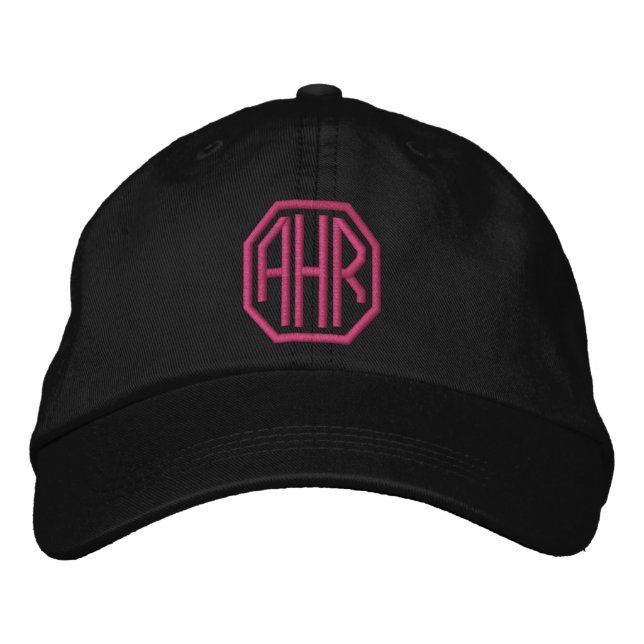 Modernt monogram broderad mössa keps (Framsida)