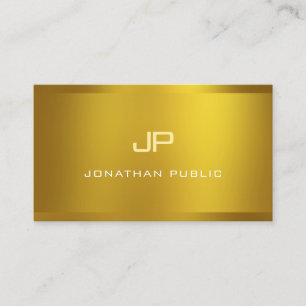 Modernt Monogram Elegant Guld Utseende Professione Visitkort