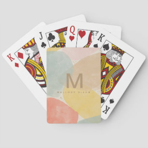 Modernt monogram Färgglatt abstrakt Casinokort