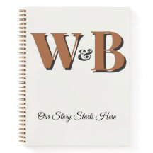 Modernt monogram gästbok | Elegant folieinitial
