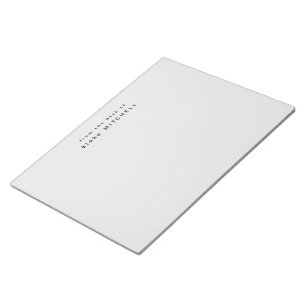 Modernt monogram grått brevpapper Enkelt Anteckningsblock