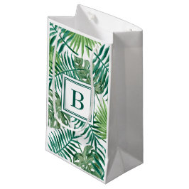 Modernt monogram gröna botaniska palmblad