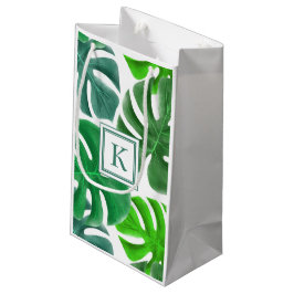 Modernt monogram gröna botaniska palmblad