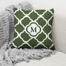 Modernt monogram grönt mönster