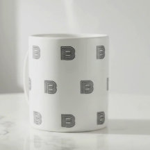 Modernt Monogram Initial Mönster Minimalistiskt