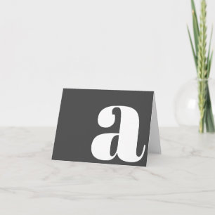 Modernt monogram initialbokstav klassisk svart vit anteckningskort