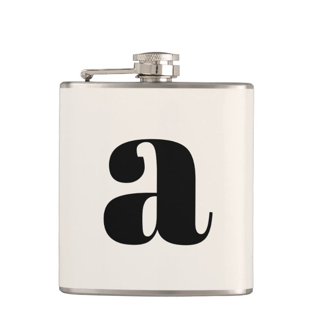 Modernt Monogram Initialbokstav Vigsel Fet Vit Fickplunta (Framsidan)